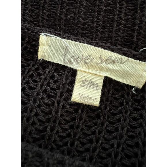 Black Distressed Shredded Knit Top Grunge Punk Sheer Mesh Ripped Tee Dress S - Picture 4 of 4